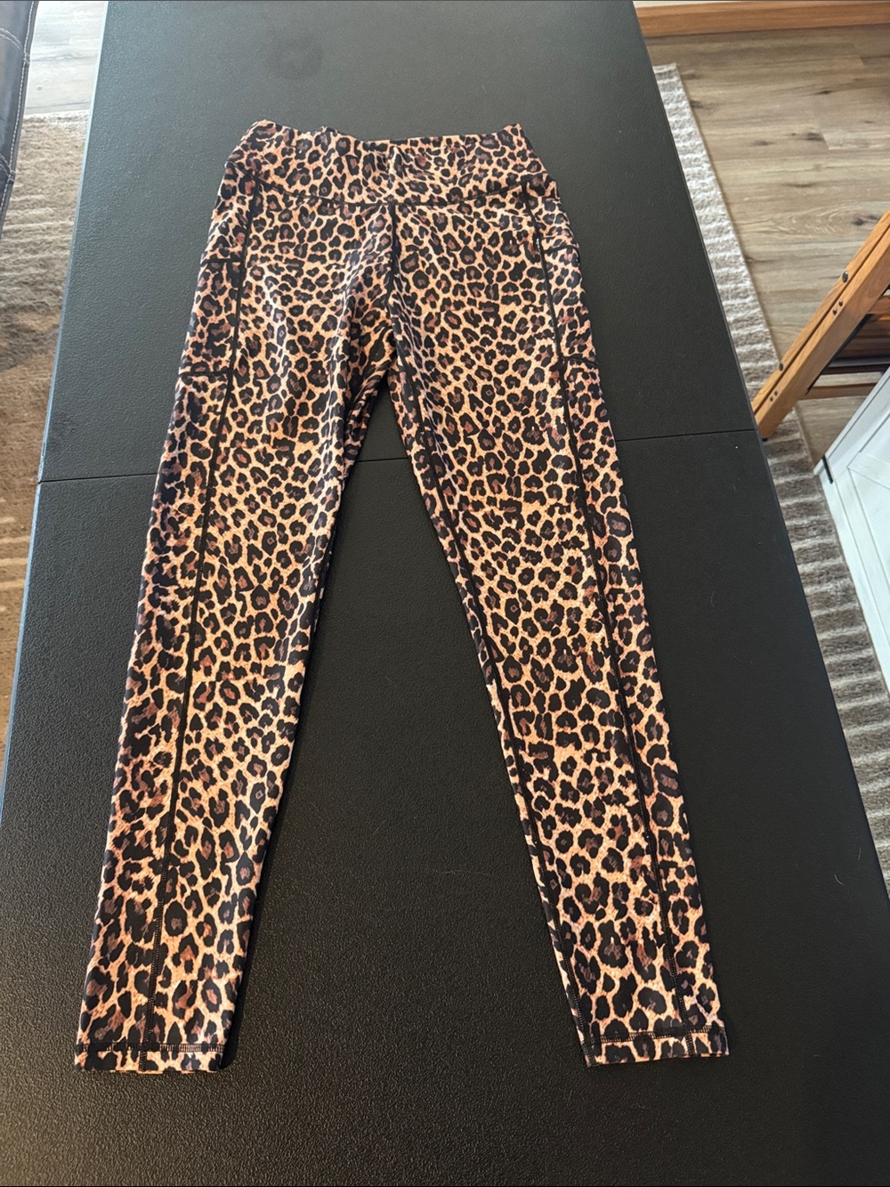 Leopard Print Leggings - Brown Animal Print XL